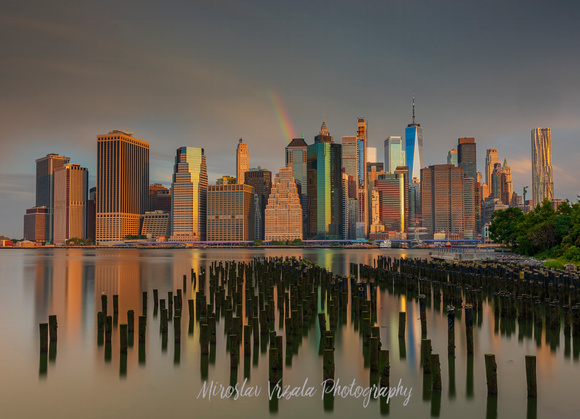 Morning Rainbow Over Manhattan